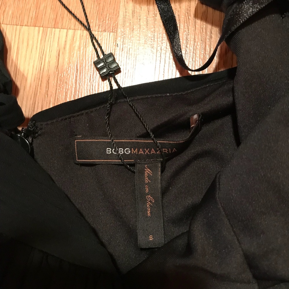 BCBGMAXAZRIA Black Crochet Halter Cocktail Dress - Picture 8 of 8